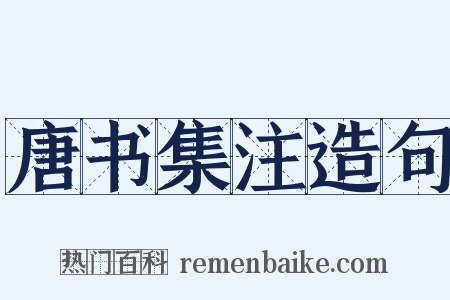 唐书集注造句是什么意思的图片